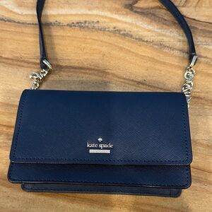 Kate Spade Navy Chain-Strap Crossbody or Shoulder Purse